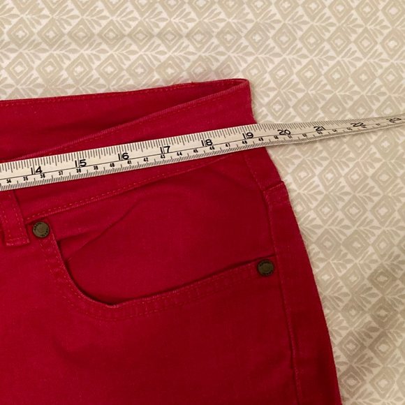 Chaps Daniella Curvy Fit Red Denim Jeans Size 16 - Picture 5 of 13